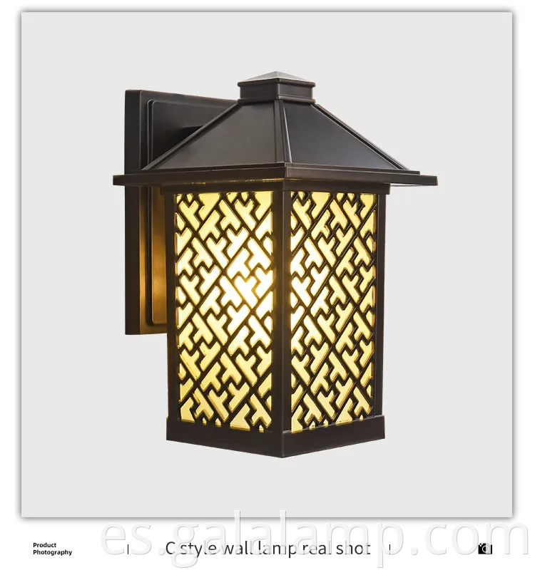 Elegante luz de pared LED europeo al aire libre para casas elegantes